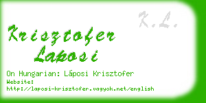 krisztofer laposi business card
