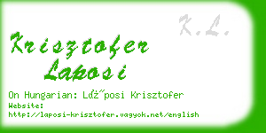 krisztofer laposi business card